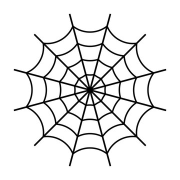 Black Spider Web - Black spider web design isolated on white background