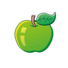 Green apple fruit vector isolated