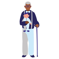 Old man and baby design