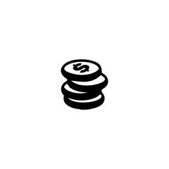 dollar coin stack symbol