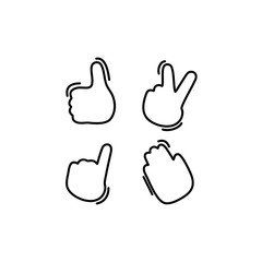 Obraz premium Flat hands illustration