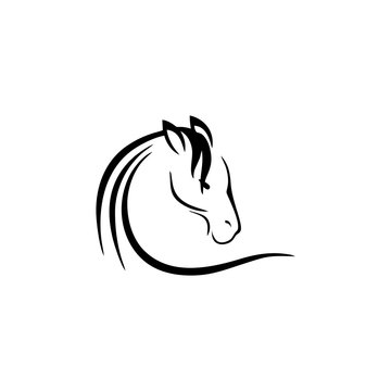 horse face simple icon
