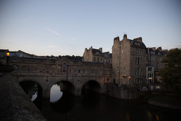 Old bridge over river in England