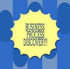Handwriting text writing Business Process Discovery. Concept meaning collection of techniques and tools for defining Blank Seal with Shadow for Label Emblem Monogram Stamp Symbol Best Quality