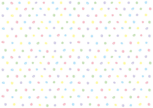 パステル画　水玉 ゆめかわ パステルドット 水玉柄 オックス生地