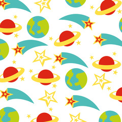 planet stars shooting star background