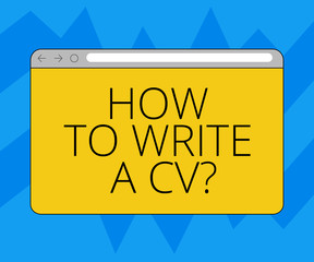 Text sign showing How To Write A Cv. Conceptual photo Recommendations to make a good resume to obtain a job Monitor Screen with Forward Backward Progress Control Bar Blank Text Space