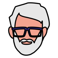 Man with glasses design