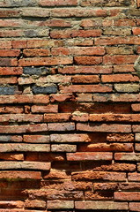 Naklejka premium Close up red brick wall background textured
