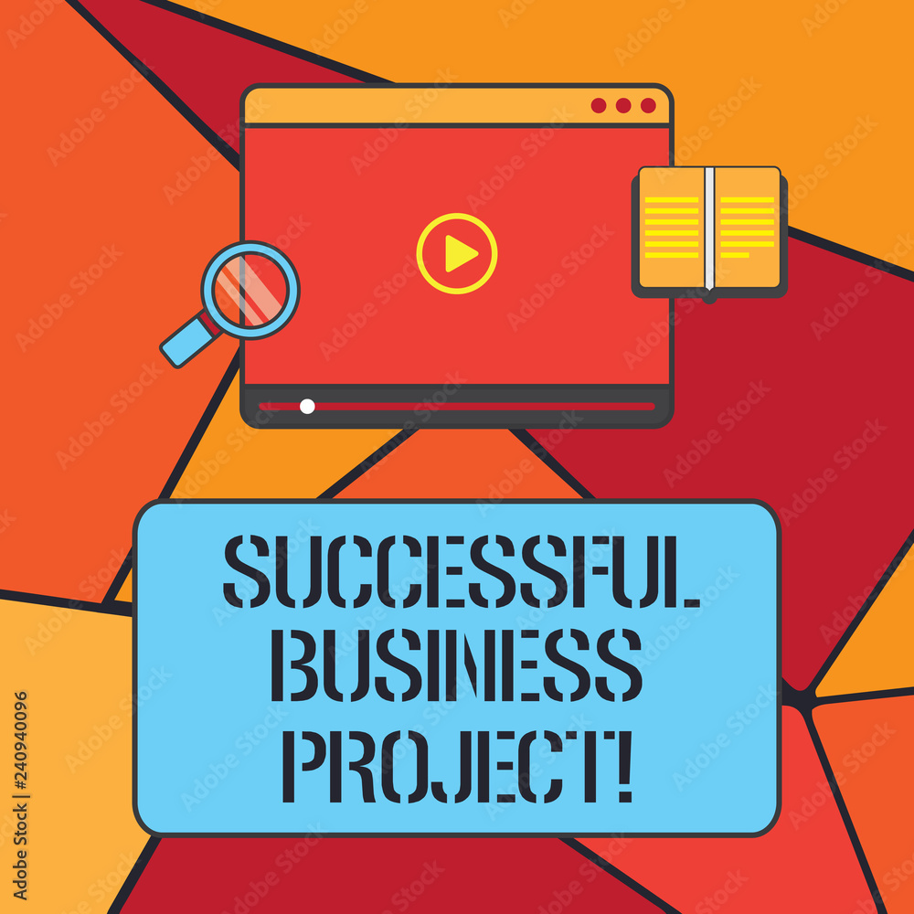 Poster conceptual hand writing showing successful business project. business photo showcasing achieving pro