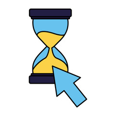 business hourglass and arrow