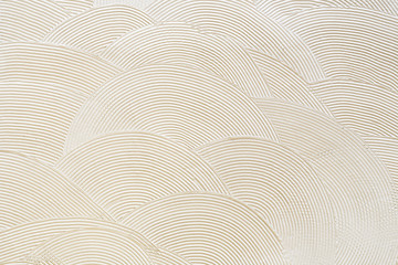 Circular patterns on white plaster. Abstract texture - obrazy, fototapety, plakaty