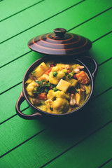 Navratan Korma is a rich, creamy and flavorful Mughlai dish  from India that literally translates to nine-gem curry. The “gems” are the fruits, vegetables and nuts that make up the curry. 