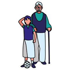 Old man and man design