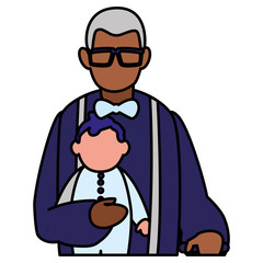 Old man and baby design