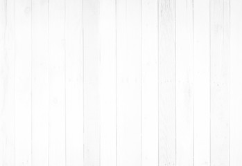 White wood surface with long boards lined up. Light wooden planks on a wall or floor with grain and...