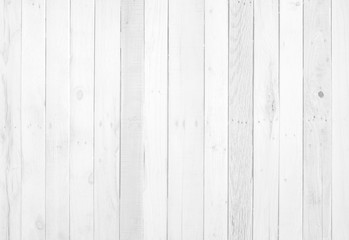 White wood surface with long boards lined up. Light wooden planks on a wall or floor with grain and...