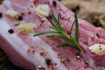 Preparing belly pork steak