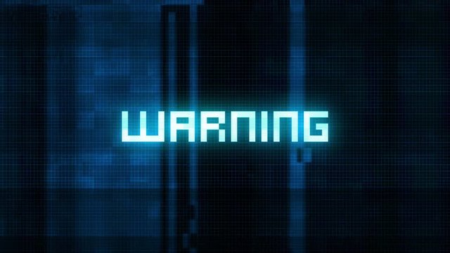 Warning Title Type Animation [4K Loop] (Blue)