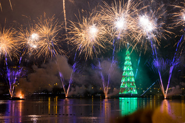 Inauguration of the Christmas tree of the lagoon Rodrigo de Freitas