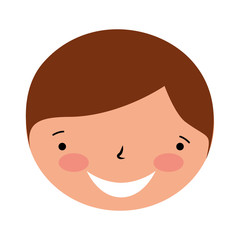 Fototapeta premium smiling face boy on white background