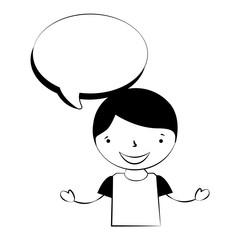 happy boy speech bubble