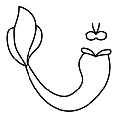 mermaid costume isolated icon