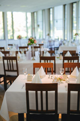 table decoration at a wedding