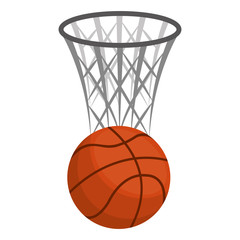 basketball balloon and basket sport