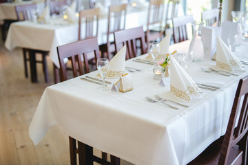 table decoration at a wedding