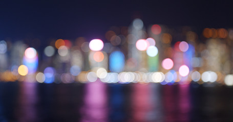 Bokeh of city night view