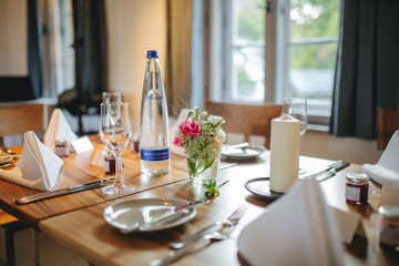 table decoration at a wedding