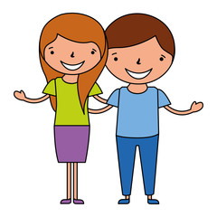 happy couple holding each other