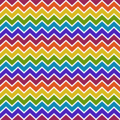 Rainbow Bright Chevron Seamless Pattern - Chevron stripes in rainbow bright colors for back to school