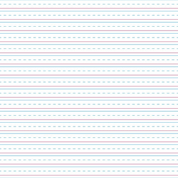 Handwriting Paper Seamless Pattern - Blank Lines Or Sheet Of Handwriting Or Cursive Practice Paper For Back To School