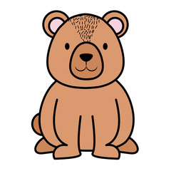 cute bear teddy character