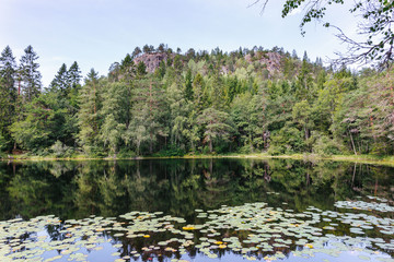 Fototapeta na wymiar tranquil lake in Norway