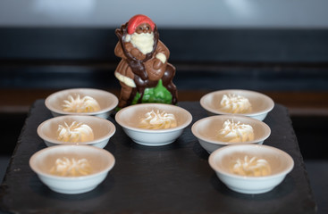 Whipped Cream Swirl and Santa Claus chocolate