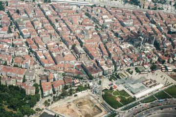aerial view of the city
