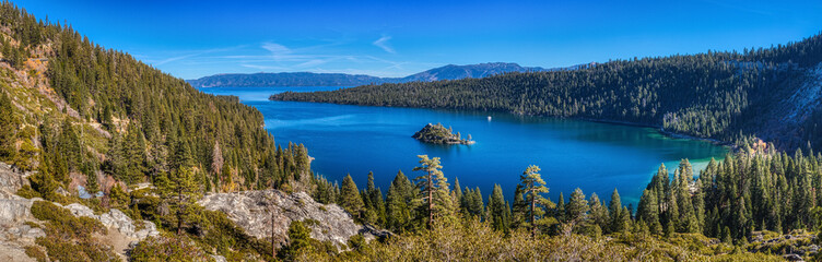 Emerald Bay and Fannette Island Panorama