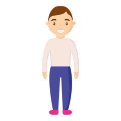 young and casual man character