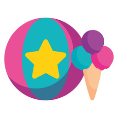 plastic balloon with star