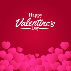 Happy valentine's day romance love hearth shape. Vector illustration