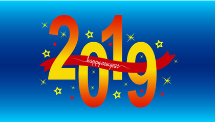 Happy New Year 2019 Backround Design
