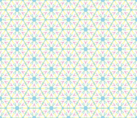 Abstract seamless kaleidoscope design background.