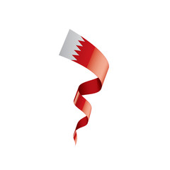 Obraz premium Bahrain flag, vector illustration on a white background