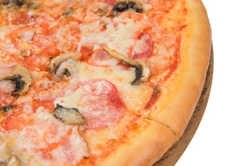 Pizza with mushrooms
