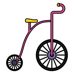 cute trycicle toy icon
