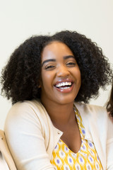 Portrait of African American business woman at work.