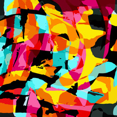 Beautiful colorful abstract graffiti polygons illustration